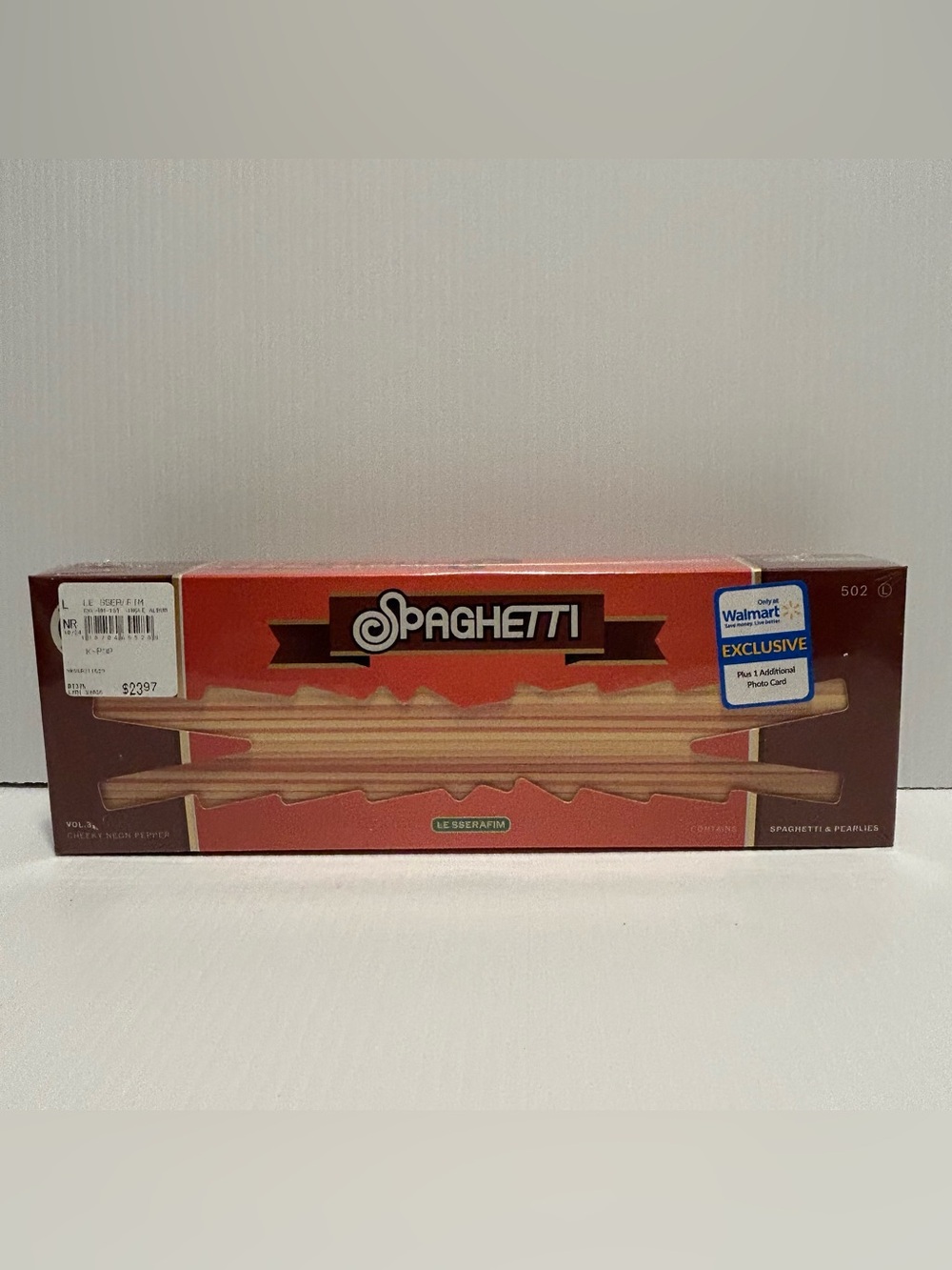 LE SSERAFIM Spaghetti K-Pop CD Volume 3 Cheeky Neon Pepper (red) Walmart Sealed